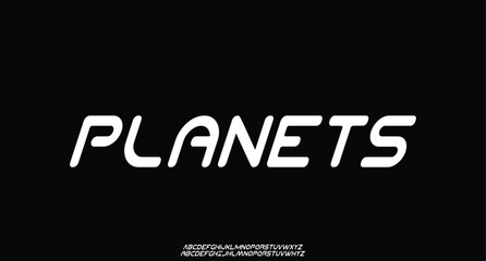 Minimal modern alphabet fonts and numbers. Abstract urban rounded line font typography typeface uppercase. vector illustration
