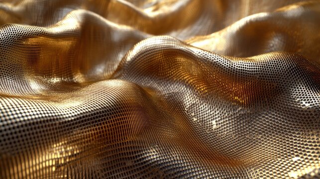 Abstract gold mesh background.