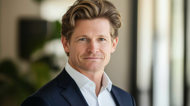 portrait of a businessman, professional person, businessman in office, an early 30s professional in business casual attire