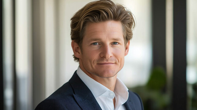portrait of a businessman, professional person, businessman in office, an early 30s professional in business casual attire