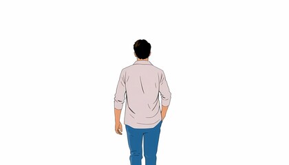 Naklejka premium Young Man Walking