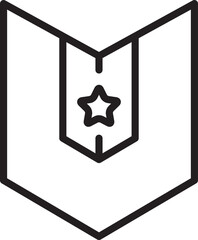 Shield Icon Line Illustration
