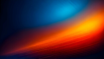 Dark blue and orange gradient abstract background banner with blur