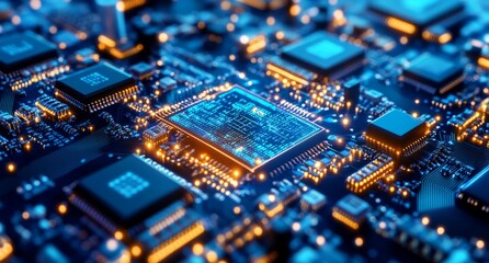 Fototapeta premium technology in financial services, showcasing digital banking and fintech innovations