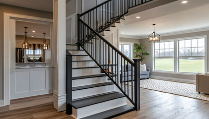 Fototapeta premium Minimalist and unique interior design in the house