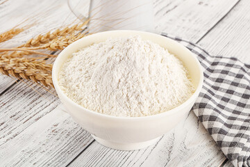 Wheat flour heap for bake