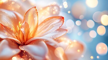 Fototapeta premium Delicate Flower Petals Illuminated by Soft Light