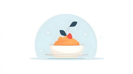 Minimalist of a Plate of Holiday Sweet Potato Casserole