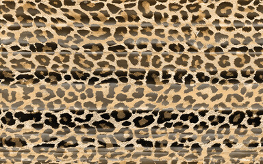 Seamless Endless Hand Painting Watercolor Abstract leopard Animal Skin Geometric Print Pattern Colorful Tie Dye Background  © aye
