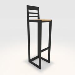 3d render bar stool design element. Furniture Collection