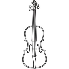 Fototapeta premium violin drawing images simple line drawing 