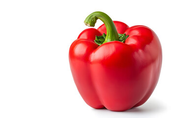 Red bell pepper, isolated on white background