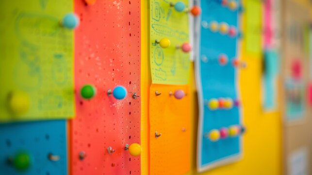 A vibrant bulletin board displaying upcoming events and resources for literacy learners.