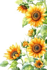 Obraz premium Vibrant sunflowers in bloom capturing the essence of nature's beauty and resilience through artistic expression and colorful imagery