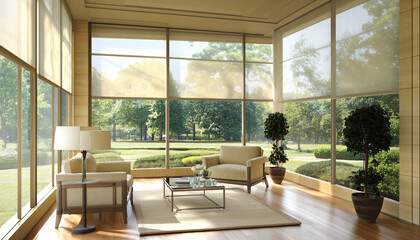 Fototapeta premium Minimalist and unique interior design in the house