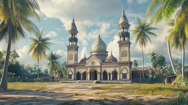 Demak, Indonesia, February 19, 2023, Photo of a Mosque