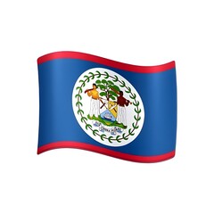 Obraz premium Belize Flag Emoji 