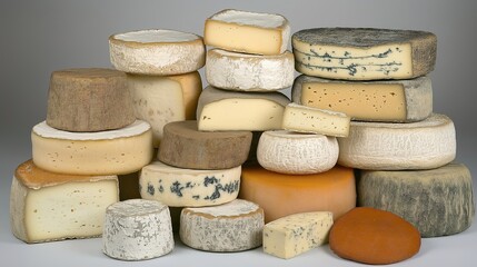 Artisanal Cheese Assortment on Reclaimed Wood, Soft Natural Lighting, Rustic Aesthetic