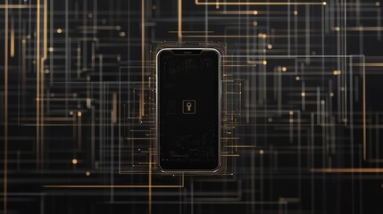 A smartphone shows a lock icon on its screen, symbolizing security and data protection in a modern digital landscape. Generative AI