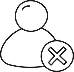 User and Wrong Mark Icon
