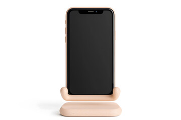 Naklejka premium Phone stand holder, isolated on white background
