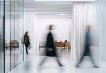 Blurred Office Walk.