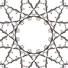 Obraz premium Evil eye beads follow each other's mandala patterns, suitable for tea coasters, porcelain prints, and textiles.