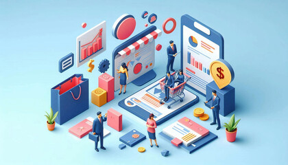 e-commerce business plan lifecycle illustration. 
