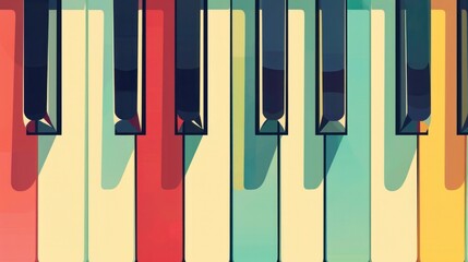 Piano Keys - Colorful Design