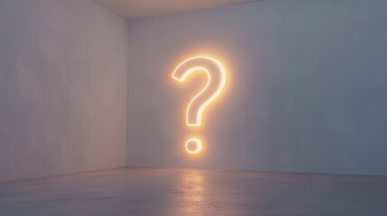 Question Mark Neon Sign.