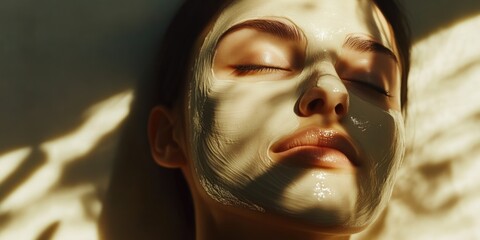 Portrait of a Woman with a Hydrating Face Mask
