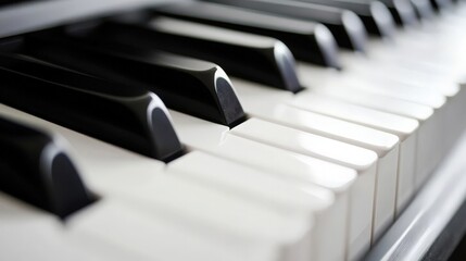 piano keys close up