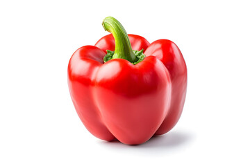 Red bell pepper, isolated on white background