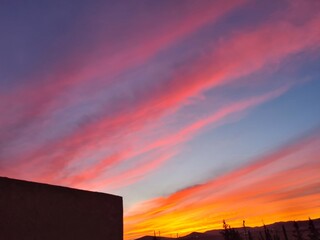 sunset over the city