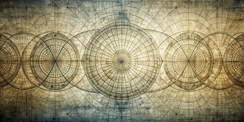 Panoramic etching illustration showing a mathematical chief in a paradoxical setting