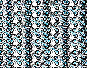 Different patterns created from Turkish evil eye beads. Eye patterns following each other