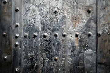 Image of Oxidized aluminum metal wall. Texture for background usage