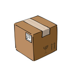 Brown cardboard box 