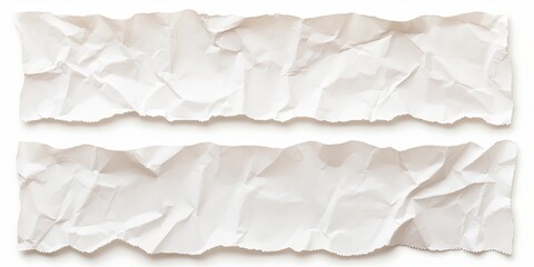 Fototapeta premium White crumpled torn paper shows blank and rough texture. Torn paper with an abstract design. Blank surface for art, craft, and design use. Suitable for decoration creativity.
