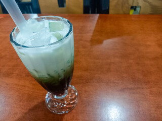 Dawet is a drink in the form of a mixture of sugar water, coconut milk and cendol originating from Jabung village, Ponorogo