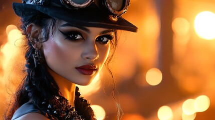 Steampunk Makeup Tutorial in a Locomotive