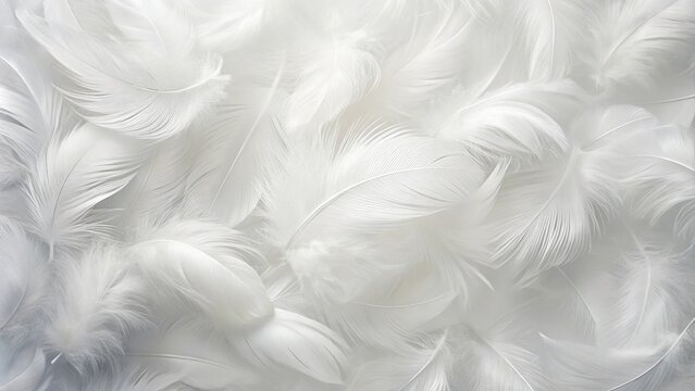 Soft feather texture reflected on abstract white background
