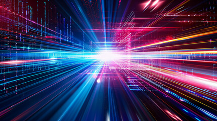 Obraz premium An abstract futuristic technology background with a frosted glass effect, highlighting a modern blue theme.