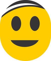 Fototapeta premium black and yellow emojis with different face expressions 