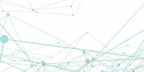 Technology abstract white digital background of points and lines. Connection science background blue Mesh.Geometric plexus structure cybernetic concept. Internet connection network high digital design