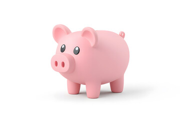 Obraz premium 3D piggy bank icon, isolated on background