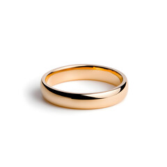 Golden ring isolated on white background