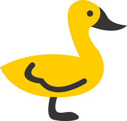bird and dock symbol yellow and black 