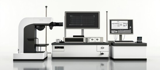 Detailed 3D vision testing equipment, showcasing tools for eye examinations.