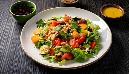 Satisfying grain-based salads with unique dressings.